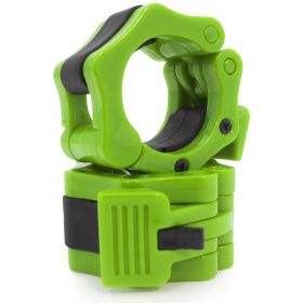 Olympic Barbell Clamp Collars  Lime