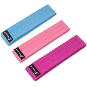 Fabric Loop Resistance Band Set  Blue/Pink/Purple