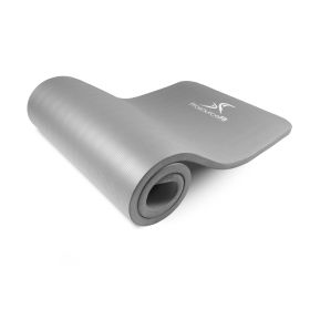 Extra Thick Yoga and Pilates Mat (Option: 1in  Grey)