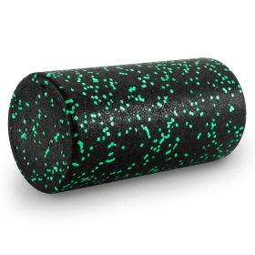 High Density Speckled Foam Roller (Option: 12x6in  Black/Green)