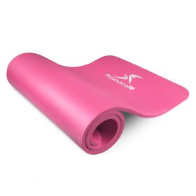Extra Thick Yoga and Pilates Mat (Option: 1/2in  Pink)