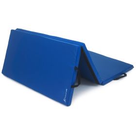 Tri (Option: Fold Folding Exercise Mat 6ft x 4ft  Blue)