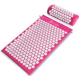 Acupressure Mat and Pillow Set (Option: Pink)